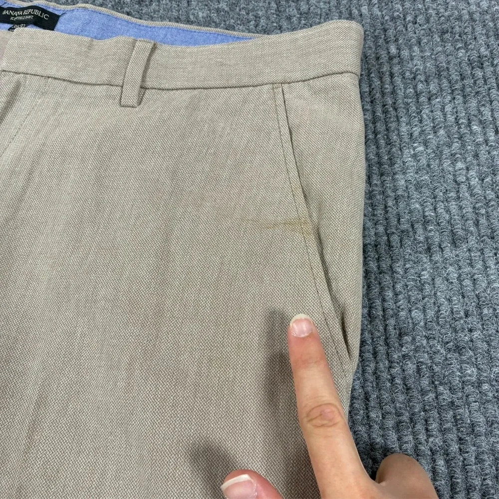 Banana Republic Kentfield Pants Mens Size 36x30 Beige Cotton Stretch Chino